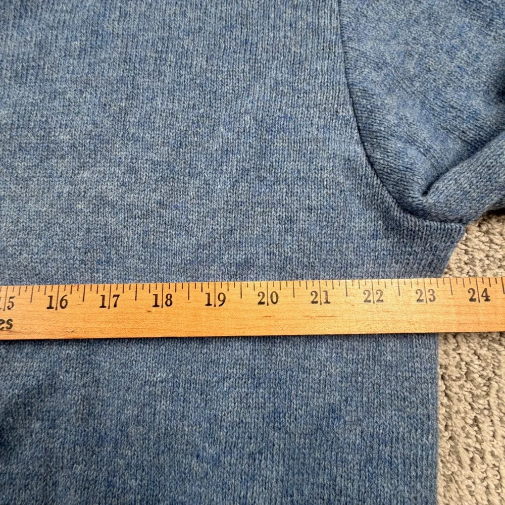 Lord Jeff Cardigan Sweater Men XL Blue Virgin Lambswool Blend V-Neck USA Made